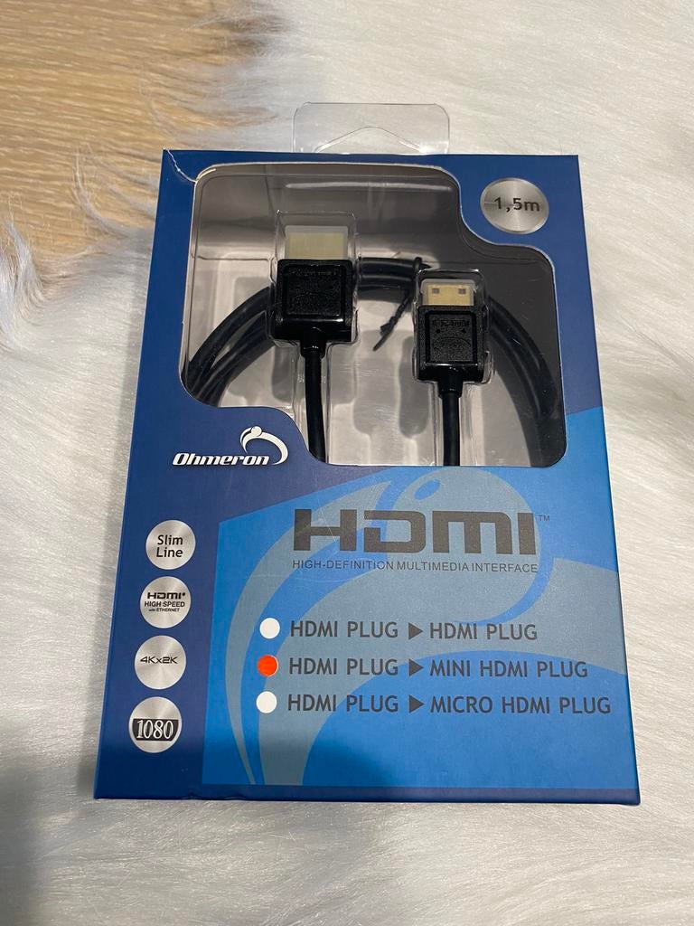 HDMI naar mini HDMI, Ophalen of Verzenden, Nieuw