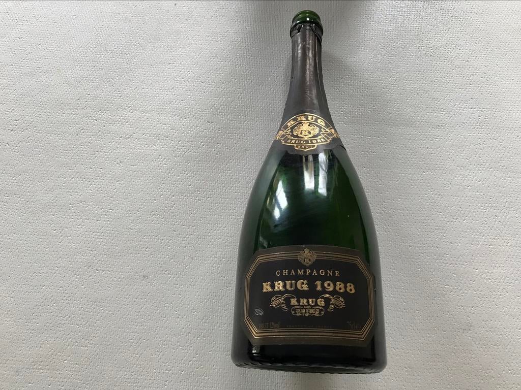 Lege fles champagne KRUG 1988, Verzamelen, Ophalen of Verzenden, Zo goed als nieuw
