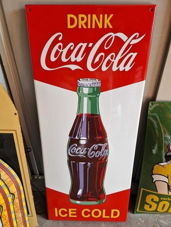 Coca-Cola emaille bord, Verzamelen, Merken en Reclamevoorwerpen, Ophalen of Verzenden, Zo goed als nieuw
