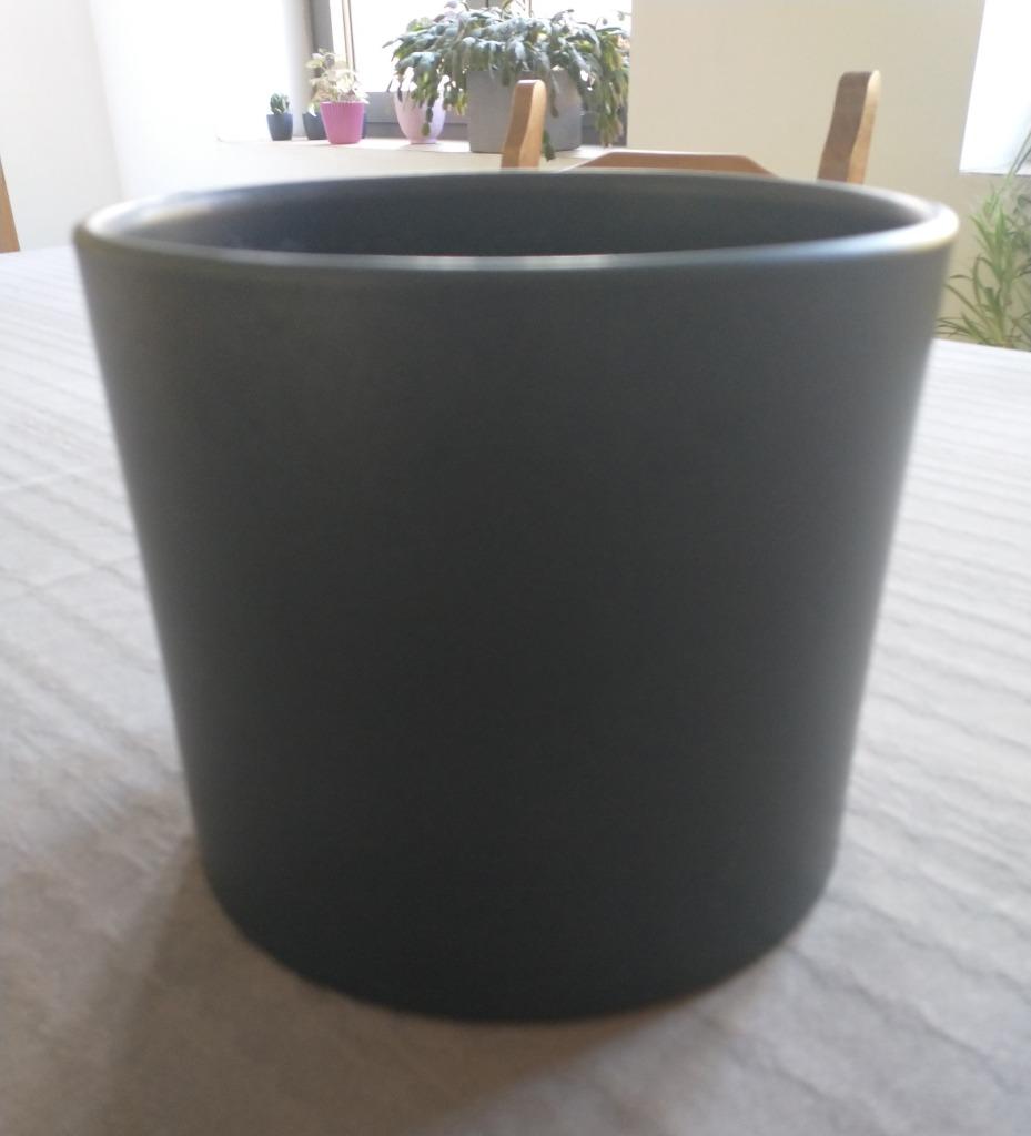 Pot de fleurs d'intérieur (Cache Pot), noir, Jardin & Terrasse, Enlèvement ou Envoi, Moins de 25 cm, Utilisé, Intérieur