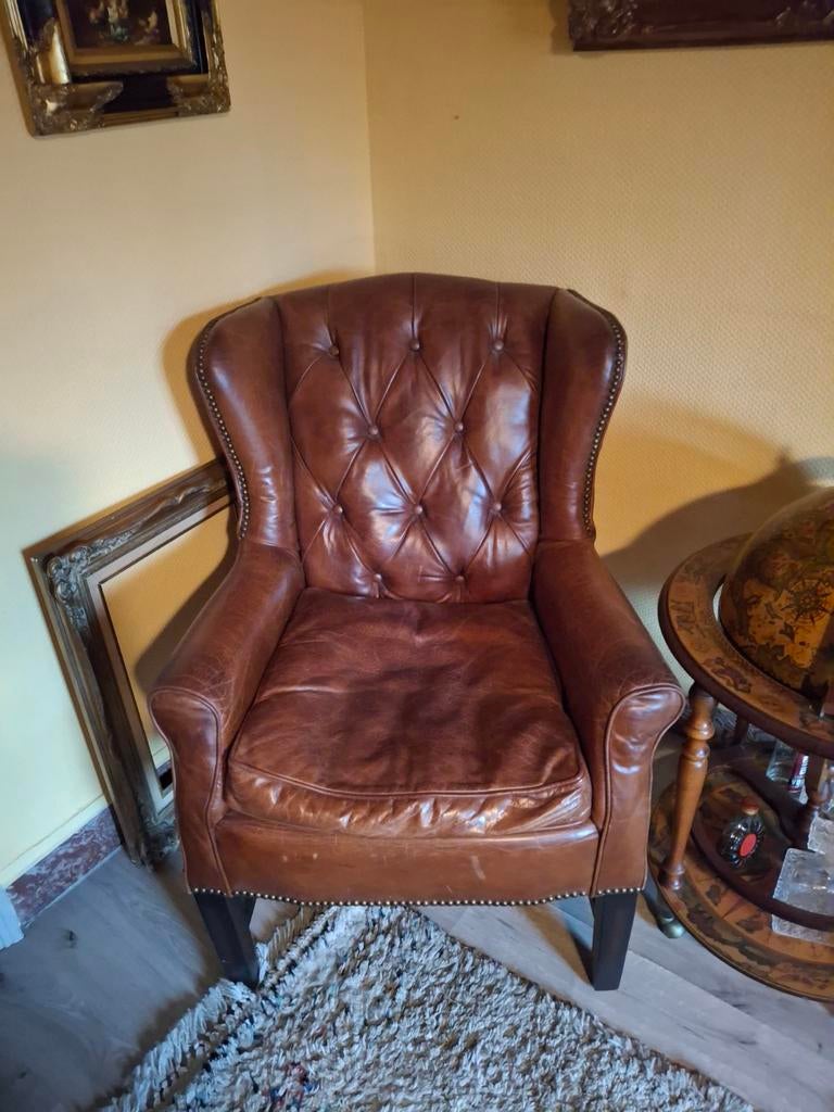Chesterfield te koop 2 stuks, Enlèvement, Comme neuf