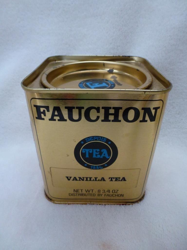 lege blikken doos Fauchon vanilla tea 250 gram, Ophalen of Verzenden, Gebruikt, Thee, Overige merken