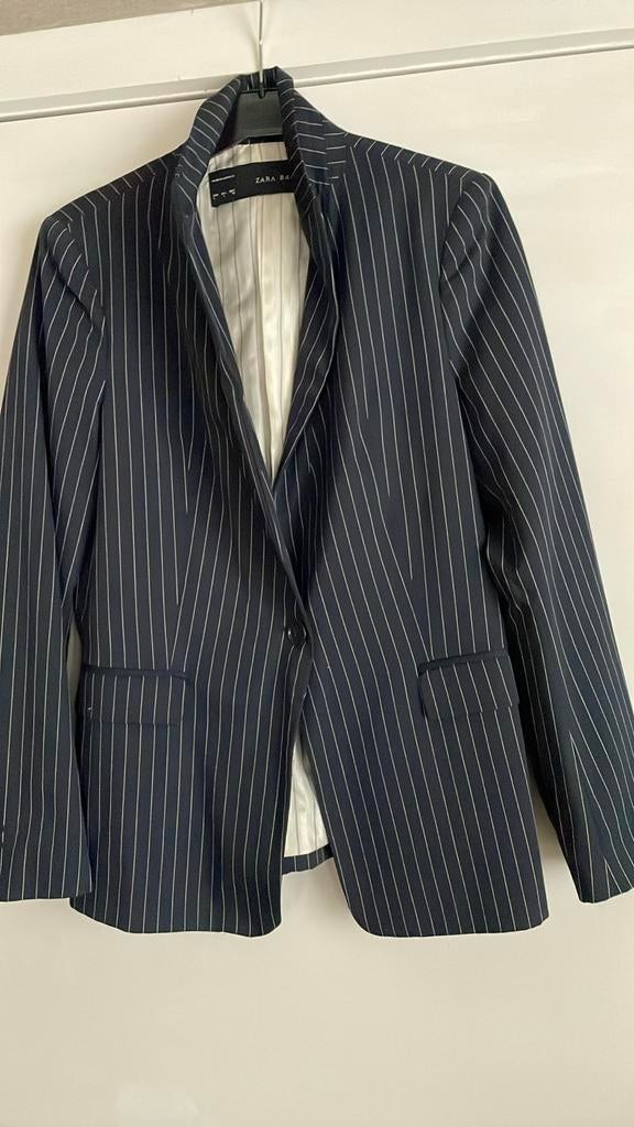 Zara blauw wit blazer Large, Ophalen of Verzenden, Zo goed als nieuw