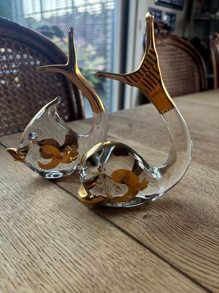 2 vissen glaswerk  Murano(Italie), Verzamelen, Ophalen, Zo goed als nieuw