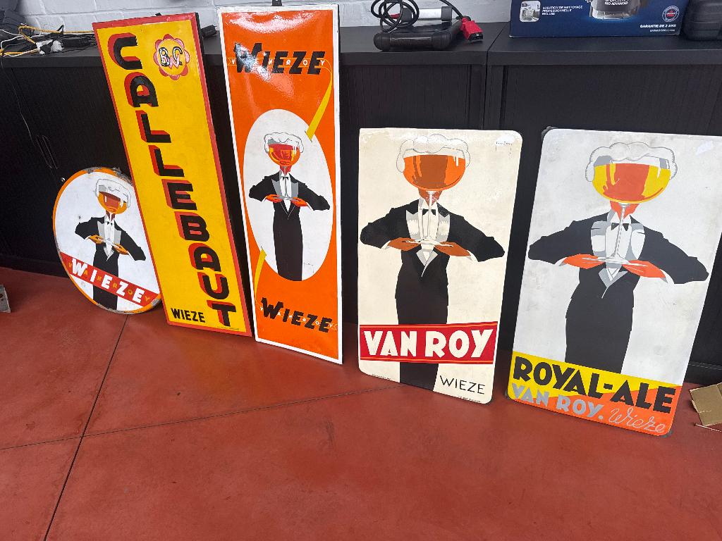 Emaille wieze, Verzamelen, Ophalen, Gebruikt, Reclamebord
