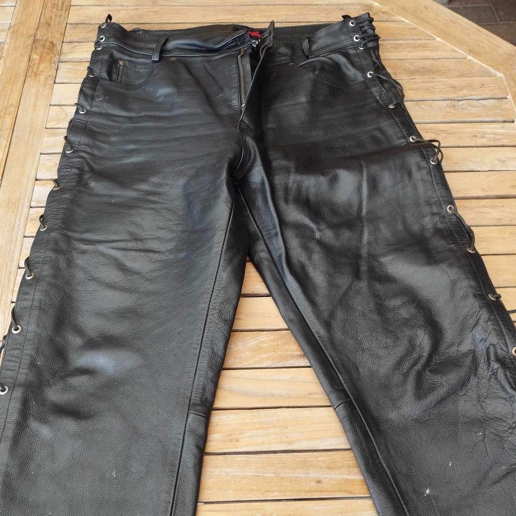Lederen motorbroek Dames maat 38, Ophalen
