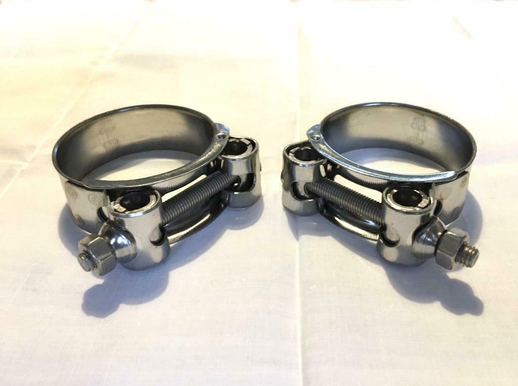 2 colliers inox 48-51 mm. pour échappement., Enlèvement, Neuf
