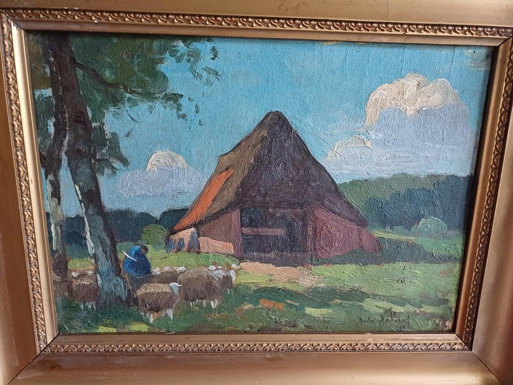 Andries Verleur 1876 impressionisme, Antiek en Kunst, Ophalen