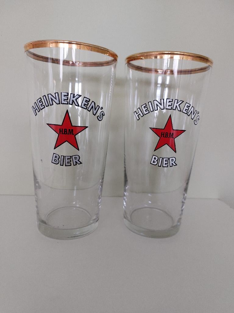 Bierglazen emaille Heineken Ganda Meiresonne Wieze Guinness, Verzamelen, Ophalen of Verzenden, Zo goed als nieuw, Glas of Glazen