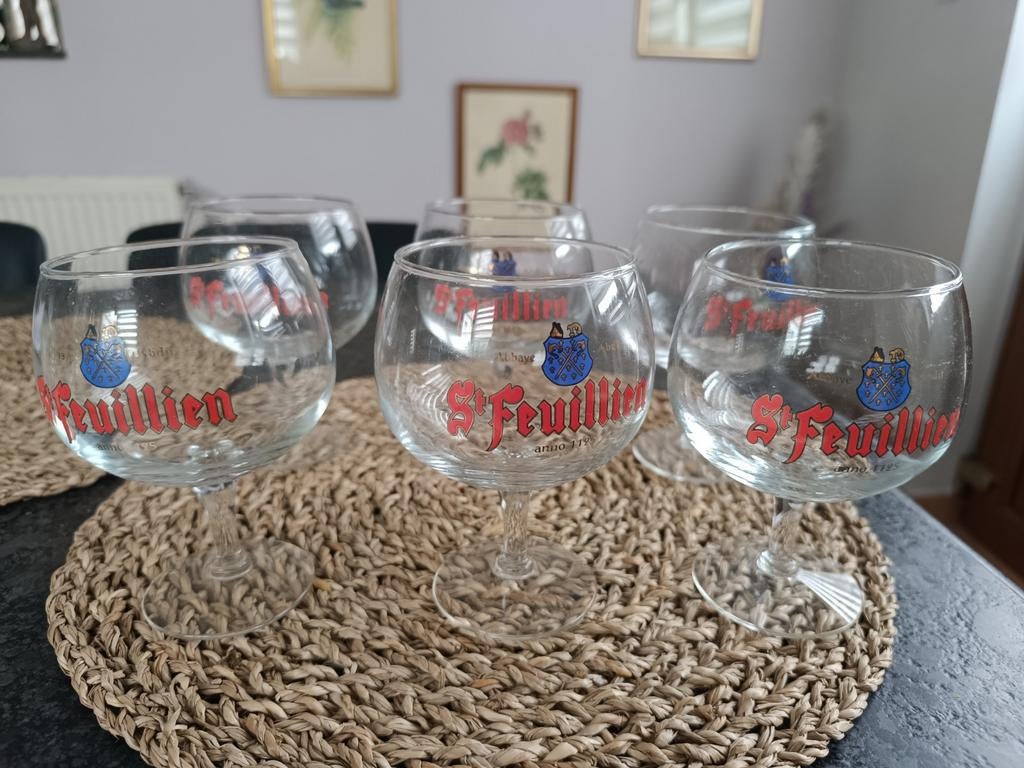 6 verres à St Feuillien neufs, Collections, Enlèvement ou Envoi, Comme neuf