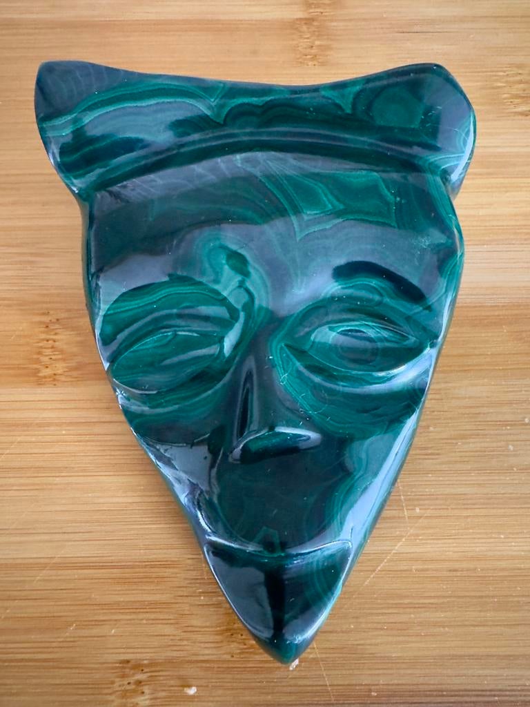 Masque en malachite RDC, Antiquités & Art, Enlèvement