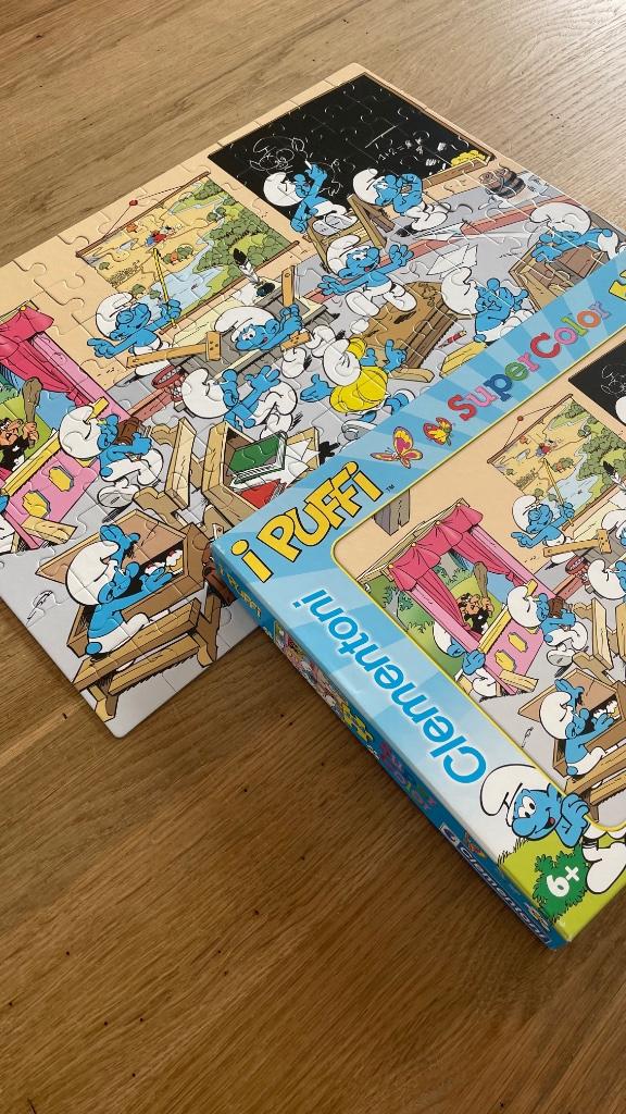 Puzzel smurfen, Ophalen, Meer dan 50 stukjes, Zo goed als nieuw, 6 jaar of ouder