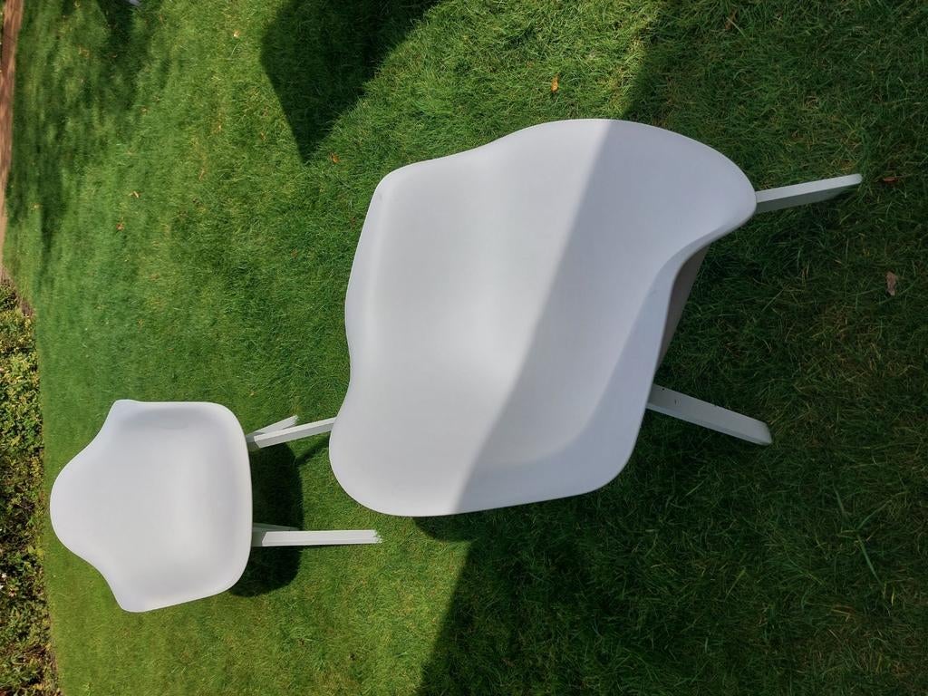 Set de 2 chaises blanches d'intérieur ou d'extérieur 45€, Enlèvement, Comme neuf