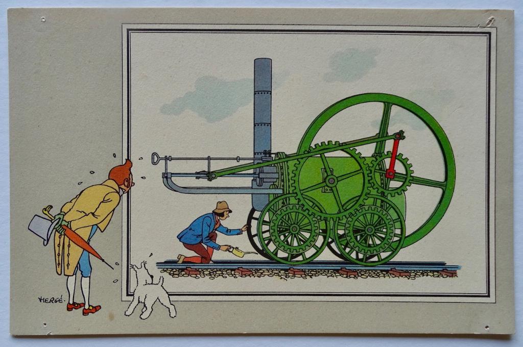 Tintin chromo chemin de fer Voir et Savoir, Ophalen, Gelezen