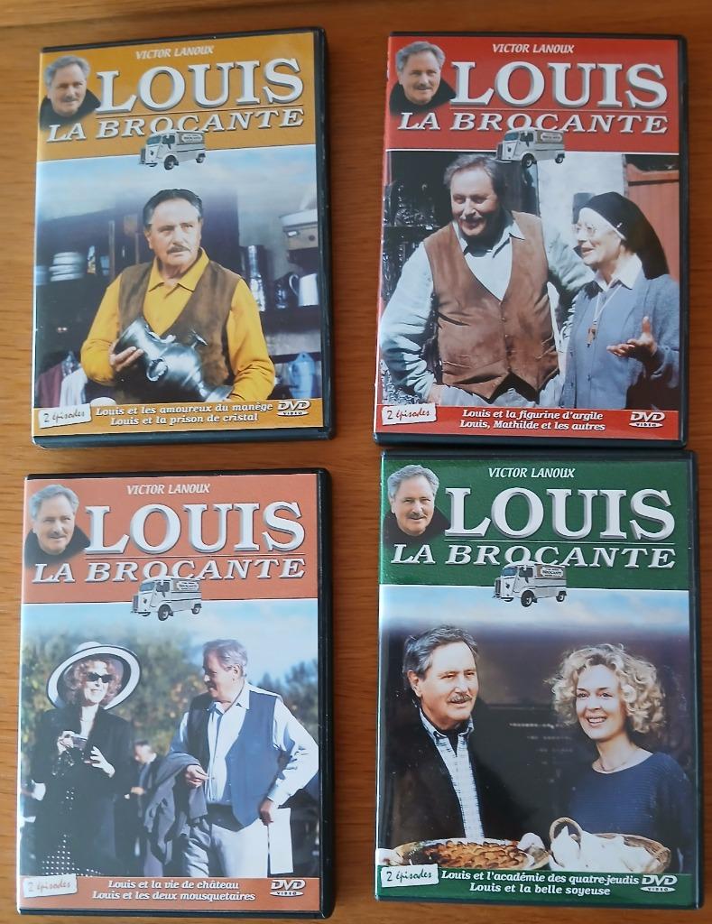 Lot de 4 DVD "Louis la Brocante", CD & DVD, Tous les âges, Enlèvement, Comme neuf, Comédie d'action