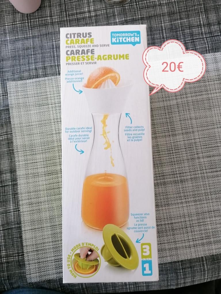 Carafe presse agrumes, Enlèvement, Neuf
