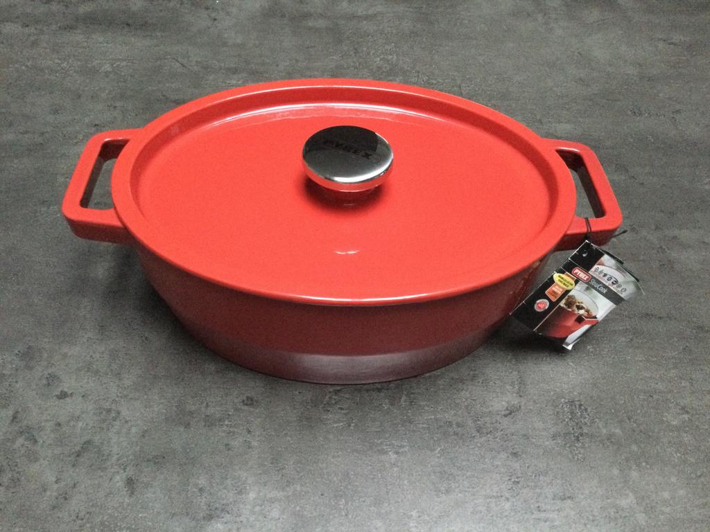 Ovale braadpan, geëmailleerd gietijzer, 3,8 l, 29cm, Ophalen of Verzenden, Nieuw, Gietijzer, Overige typen