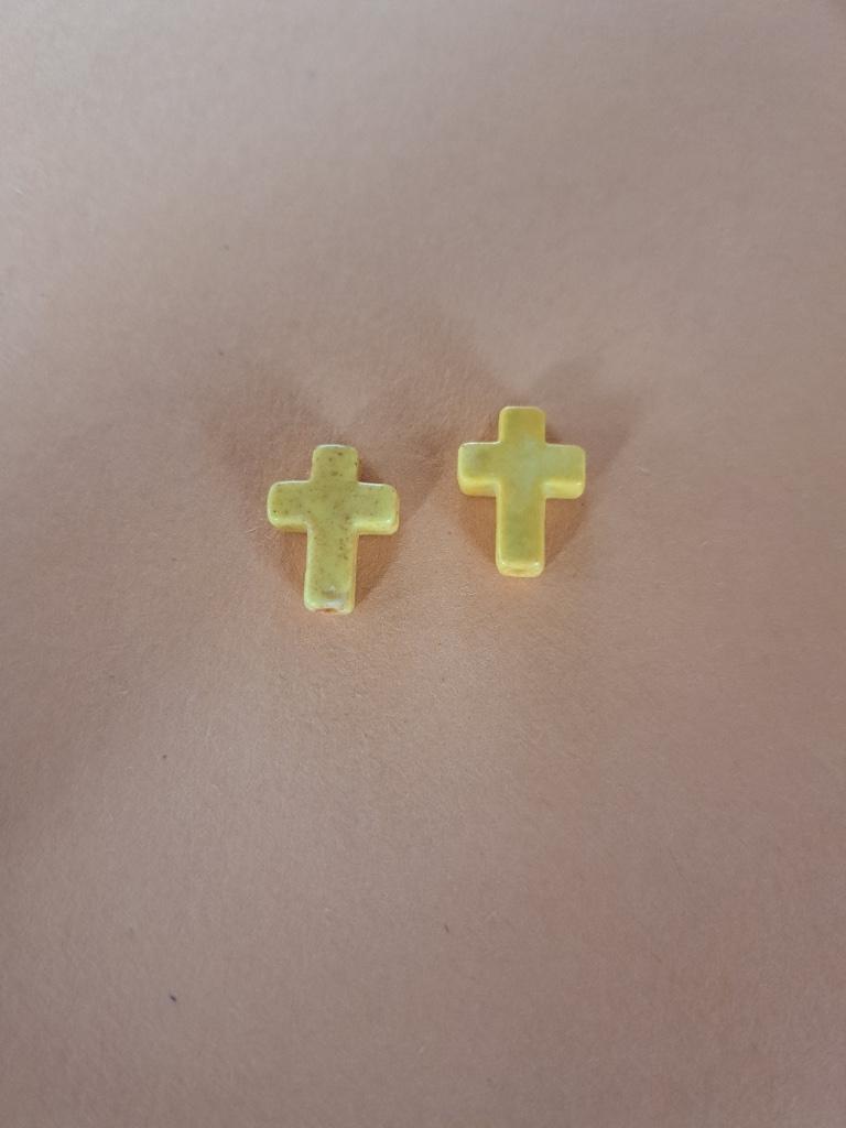 Keramiek kruis kraal, Enlèvement ou Envoi, Neuf, Perle