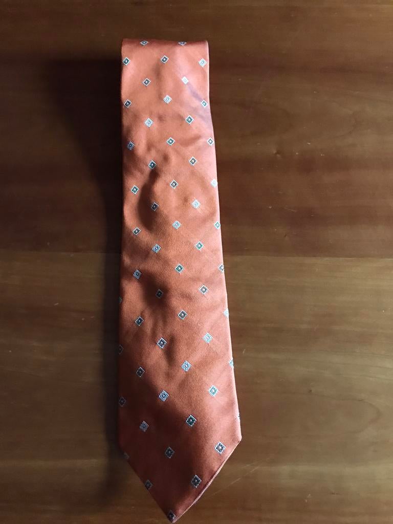 Zijden das Hechter, À motif, Comme neuf, Hechter, Orange
