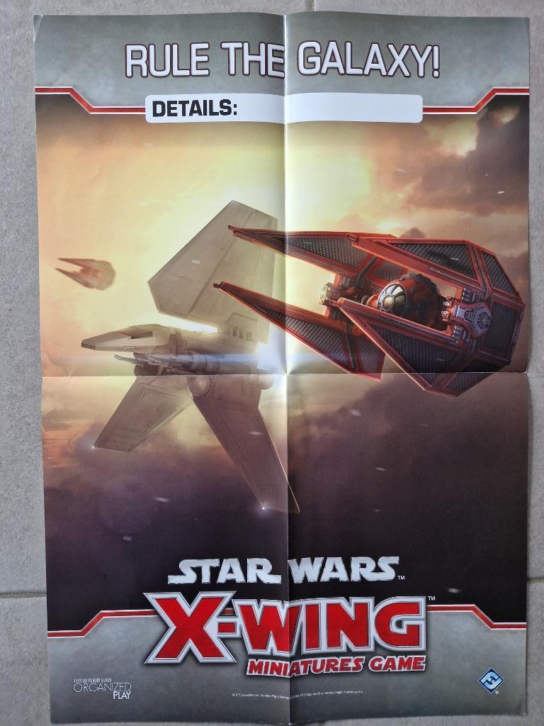 Star Wars X-Wing TIE Interceptor en Shuttle Poster FFG E, Ophalen of Verzenden, Zo goed als nieuw, FFG
