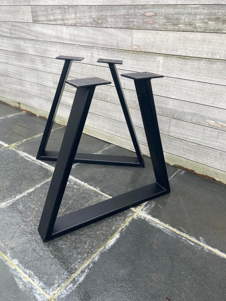 Set Stalen tafelpoten, Maison & Meubles, Pièces pour table, Pied de table, 50 à 100 cm, Enlèvement, Utilisé