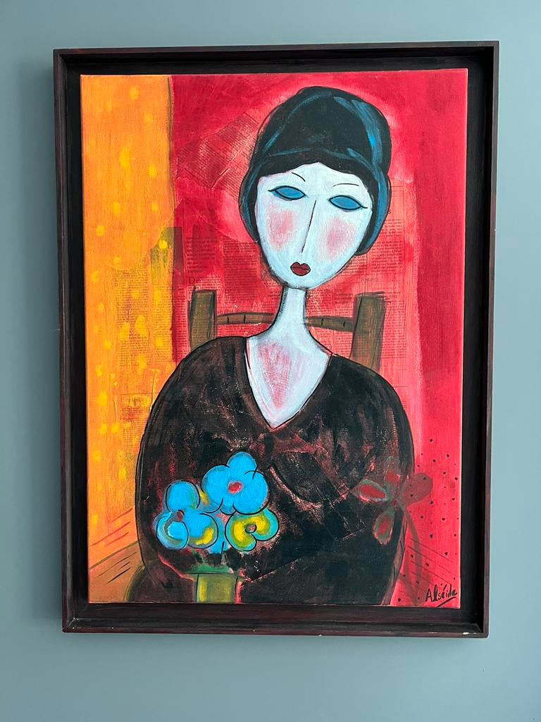 Jolie peinture sur toile, Antiquités & Art