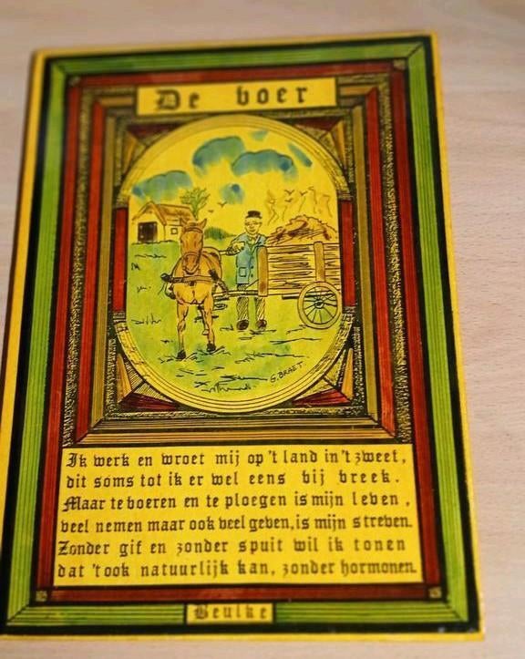 De boer prent, Antiek en Kunst, Ophalen of Verzenden