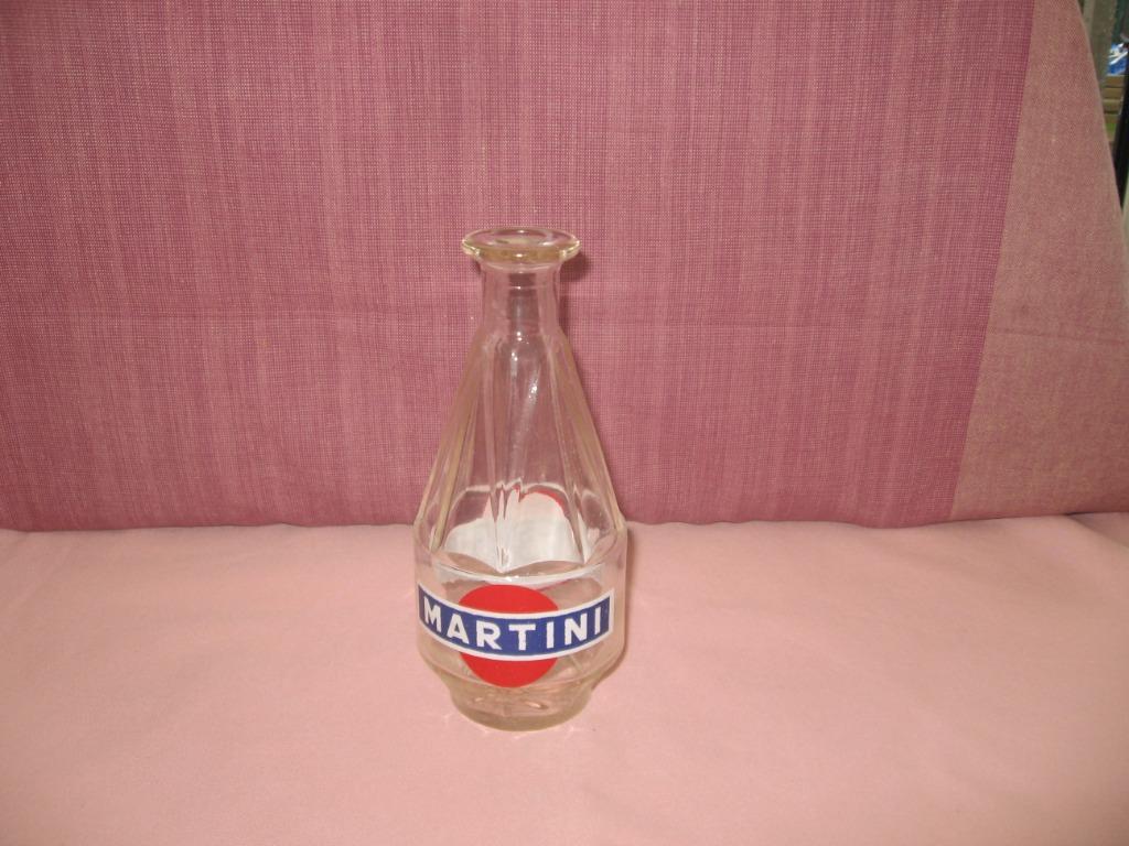 Martini glazen karaf rond blauw-wit-rood, Ophalen of Verzenden, Gebruikt, Overige typen