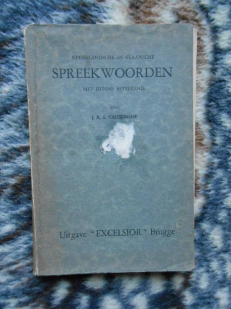 spreekwoorden 1930 J.R.S. Cauberghe  uitg Excelsior Brugge, Gelezen, Ophalen of Verzenden, Cauberghe, Overige uitgevers