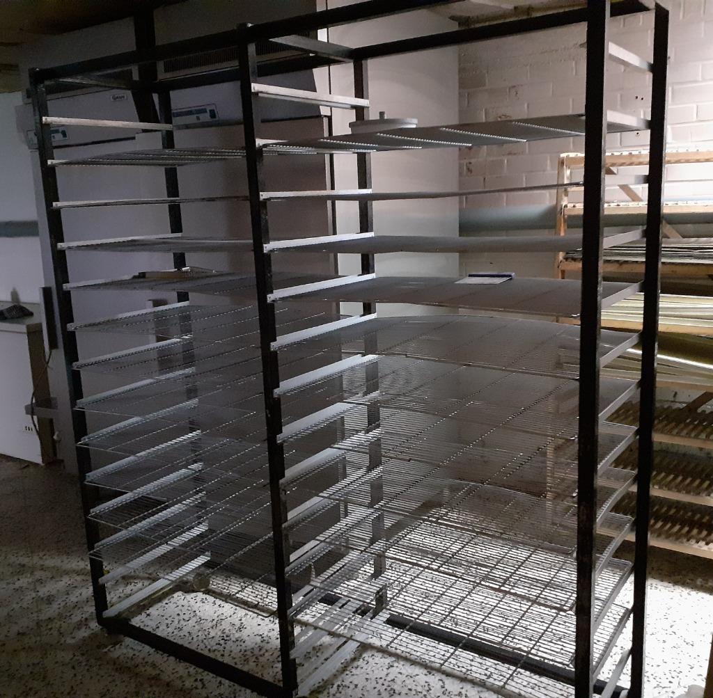 DOUBLE CHARIOT AVEC GRILLES INOX XXL160X50 CM H 180, Enlèvement