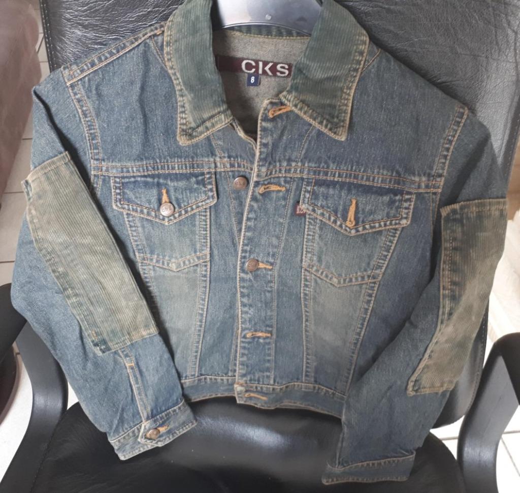 Jeansjack/jas/vest jongens - CKS - maat 128/140 (8) - blauw, Cks, Ophalen of Verzenden, Zo goed als nieuw, Jongen