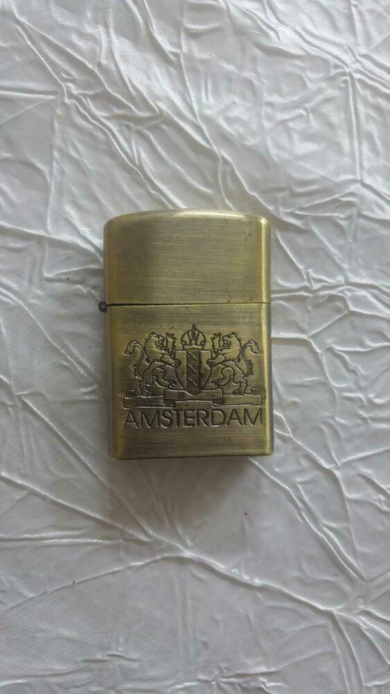 Aansteker Briquet Amsterdam couleur bronze, Enlèvement ou Envoi, Comme neuf, Briquet