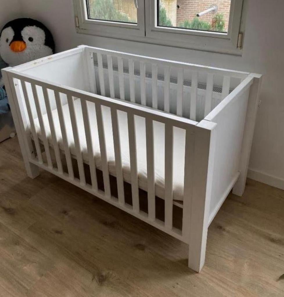 Lit bébé Quax - type Marie Sofie - 60x120 cm blanc, Enfants & Bébés, Chambre d'enfant | Lits, Utilisé, Moins de 140 cm, Moins de 70 cm