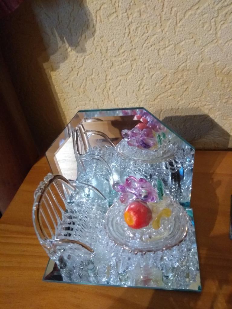 kristallen beeldje met spiegeltje, Ophalen of Verzenden, Zo goed als nieuw, Fantasy