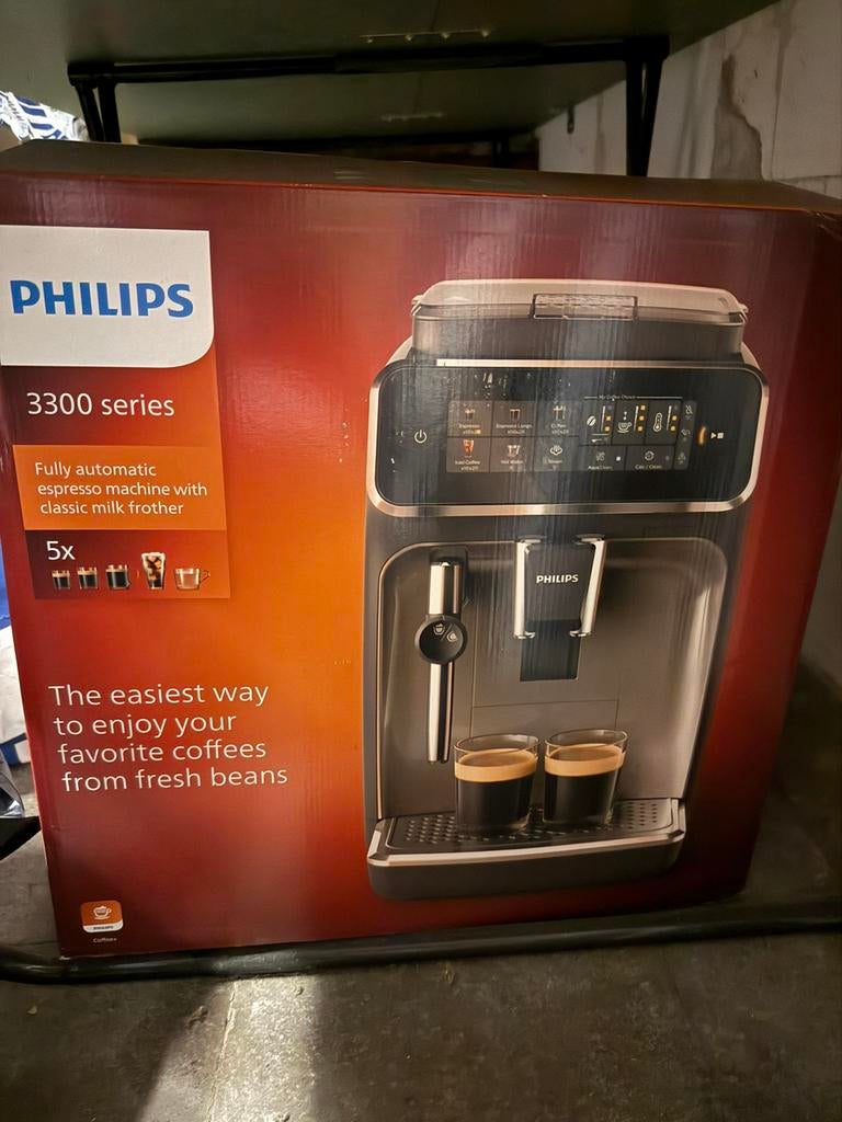Machine à café Philips série 3300 (comme neuve), Electroménager, Enlèvement ou Envoi, Comme neuf, Cafetière