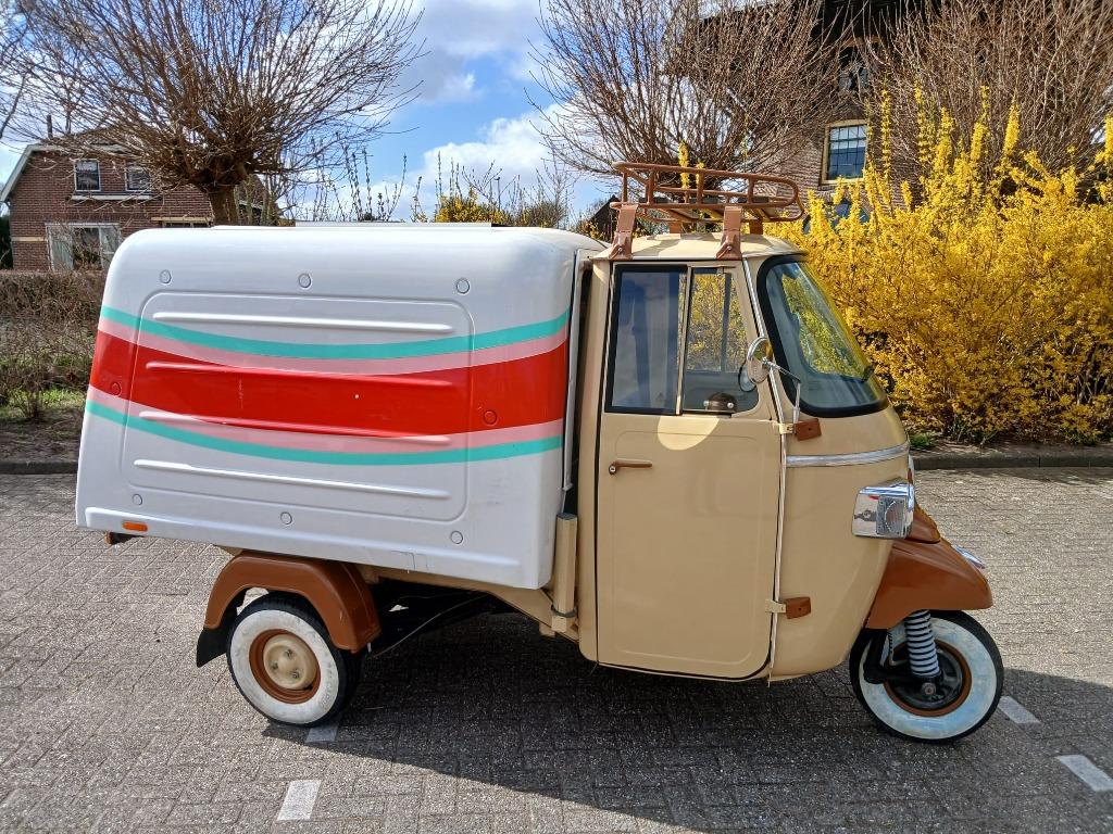 Piaggio Ape Classic Vespacar Tuk promotie reclame foodtruck, Entreprise, 400 cm³, Autre, 1 cylindre
