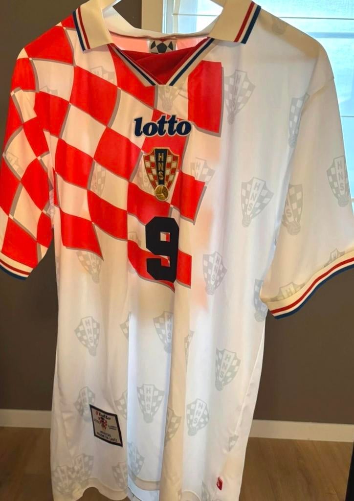 Belle chemise vintage Croatia Davor Suker des années 1990, Enlèvement ou Envoi, Maillot