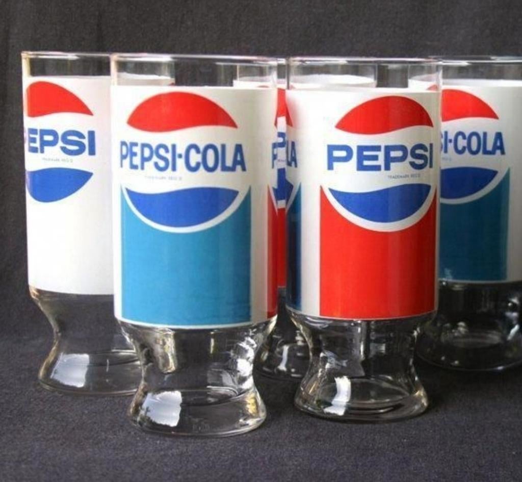 Verres vintage en canette de Pepsi-Cola - Ensemble de, Enlèvement ou Envoi