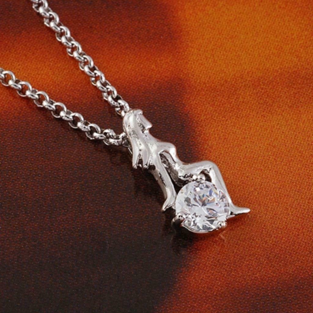 Pendentif Sexy Girl + Chaine Neuf N° 31484RH, Neuf, Autres représentations, Autres matériaux, Argent