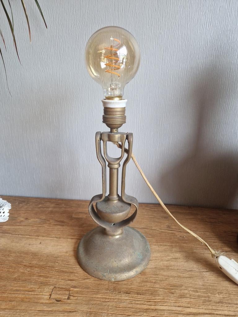 Oude zware messing scheepslamp, Ophalen of Verzenden