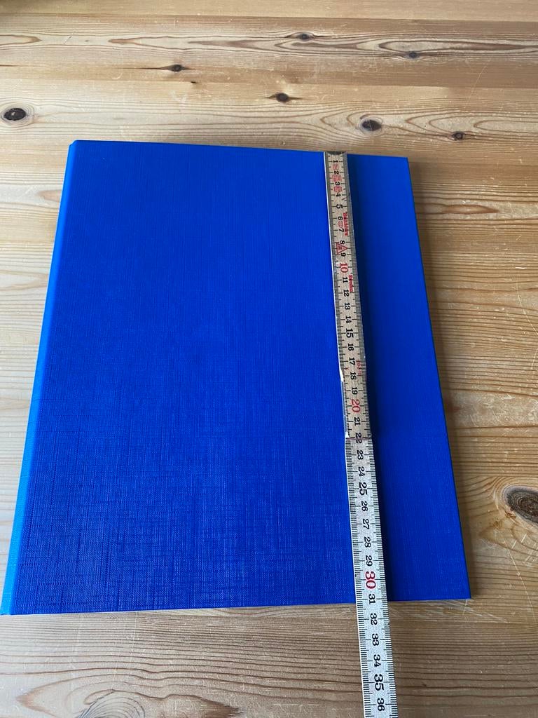 10 blauwe A4 ringmappen met 4 ringen en rug 4 cm, Ophalen, Zo goed als nieuw