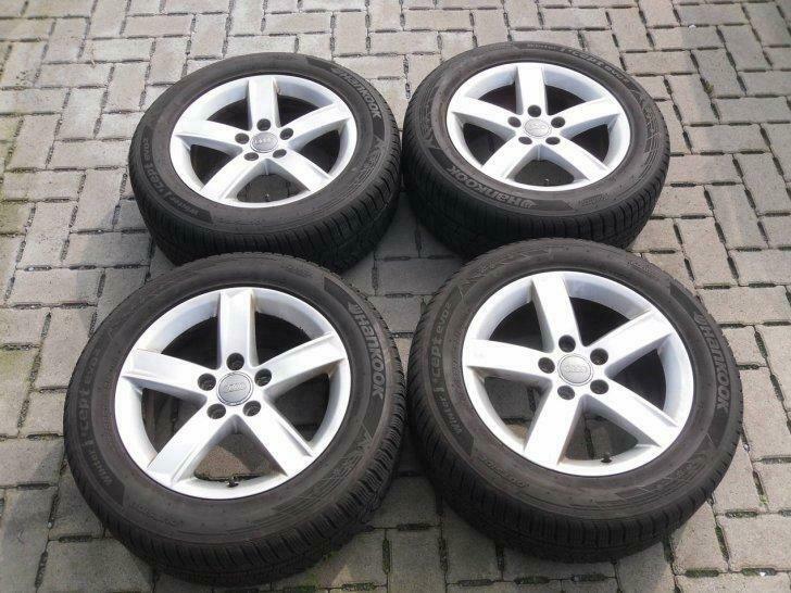 Alu winterset Audi A4 B8 facelift 5 X 112 16inch 7,5 &6mm, Auto-onderdelen, Banden en Velgen, Velg(en), Gebruikt, Ophalen
