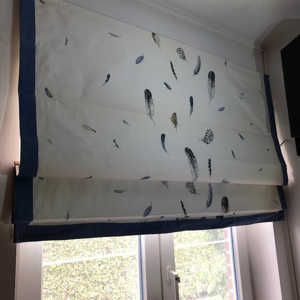 2 stores bateau doublé, 100 à 150 cm, Utilisé, Bleu, 150 à 200 cm