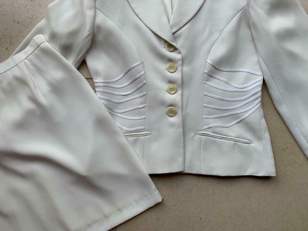 Tailleur femme écru avec jupe 'Morgan', Taille: 40/42, Taille 38/40 (M), Enlèvement ou Envoi, Blanc, Costume ou Complet