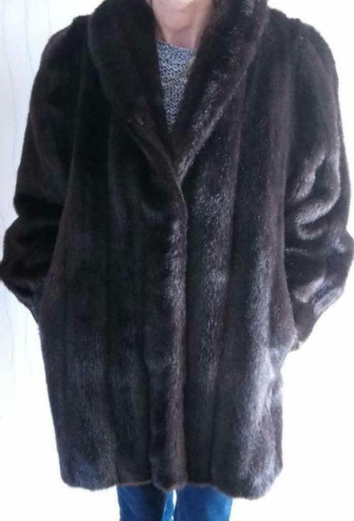 Manteau en fausse fourrure doublé, Taille 38/40 (M), Comme neuf, Brun, Enlèvement