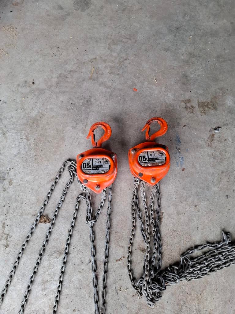 Ketting takels, Ophalen