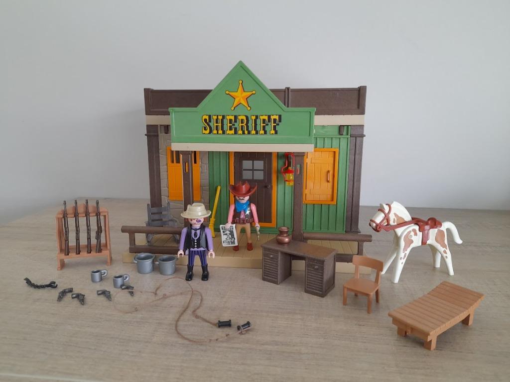Playmobil 3786 western sheriff office, Kinderen en Baby's, Speelgoed | Playmobil, Ophalen of Verzenden, Gebruikt, Complete set