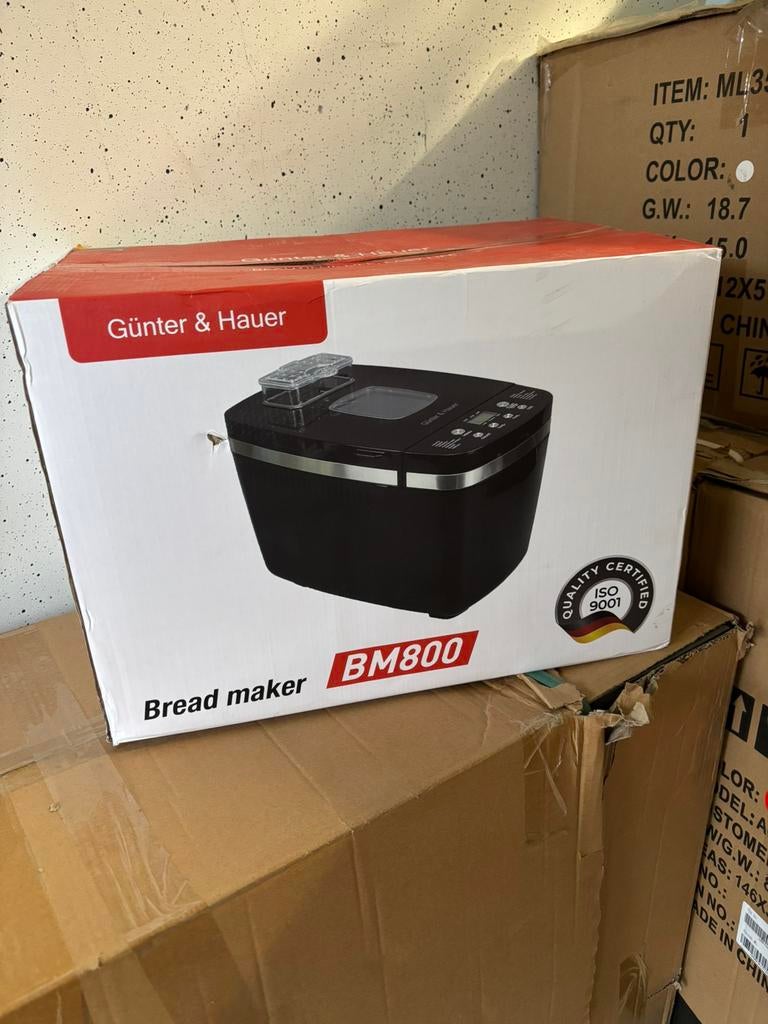 ‼️ Nieuw‼️Güntert & Hauer BM800 broodbakmachine, Elektronische apparatuur, Broodbakmachines, Nieuw, 1200 tot 1600 gram deeg, Kijkvenster