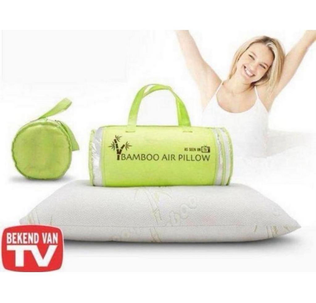 Coussin en mousse viscoélastique en bambou doux confortable, Enlèvement ou Envoi, Neuf, Blanc, Oreiller