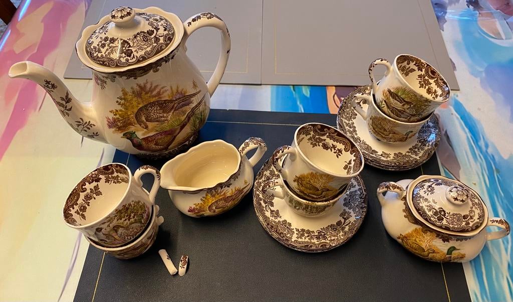 6 delig koffieservies, Enlèvement